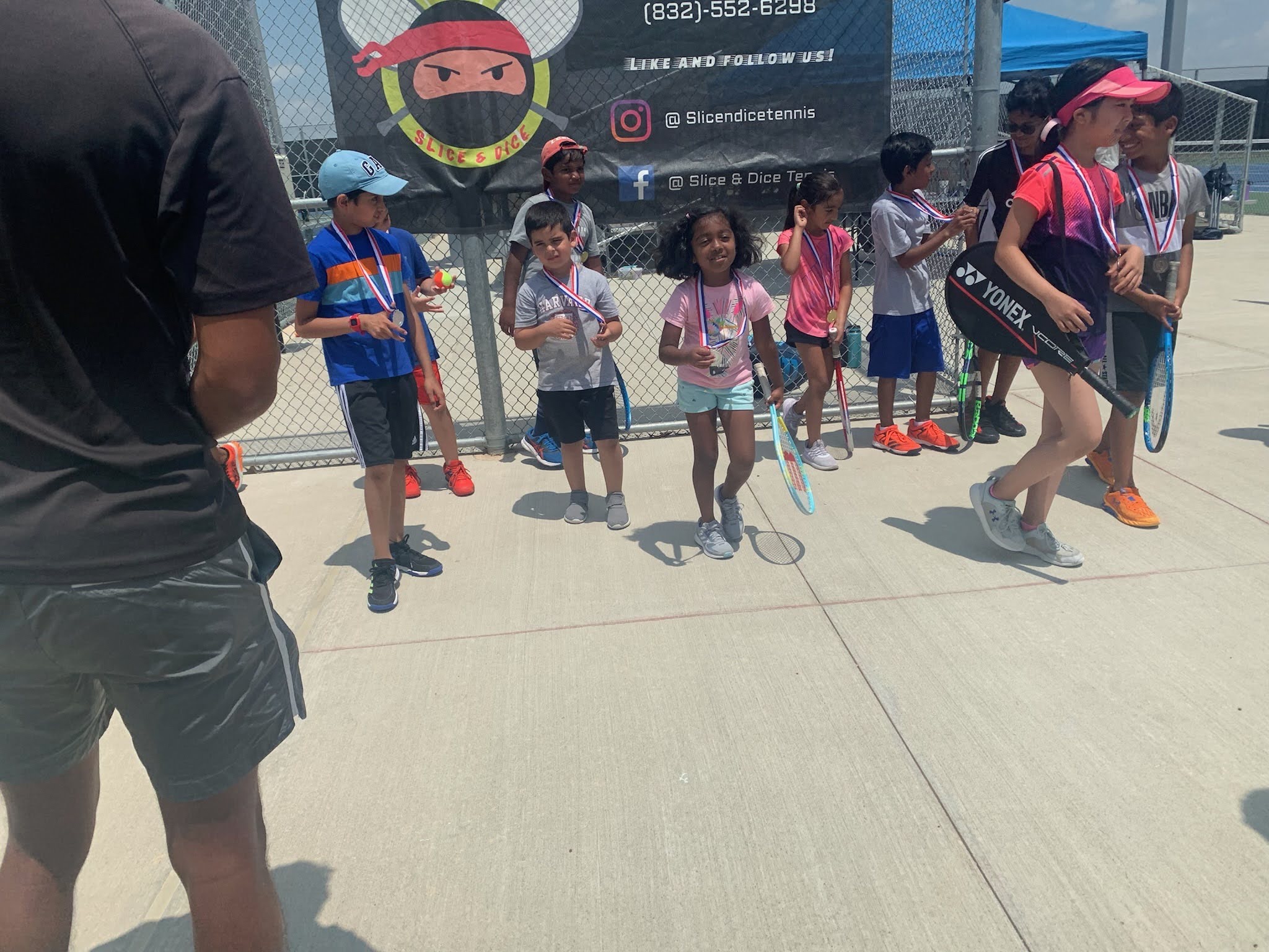 Tennis coaching session